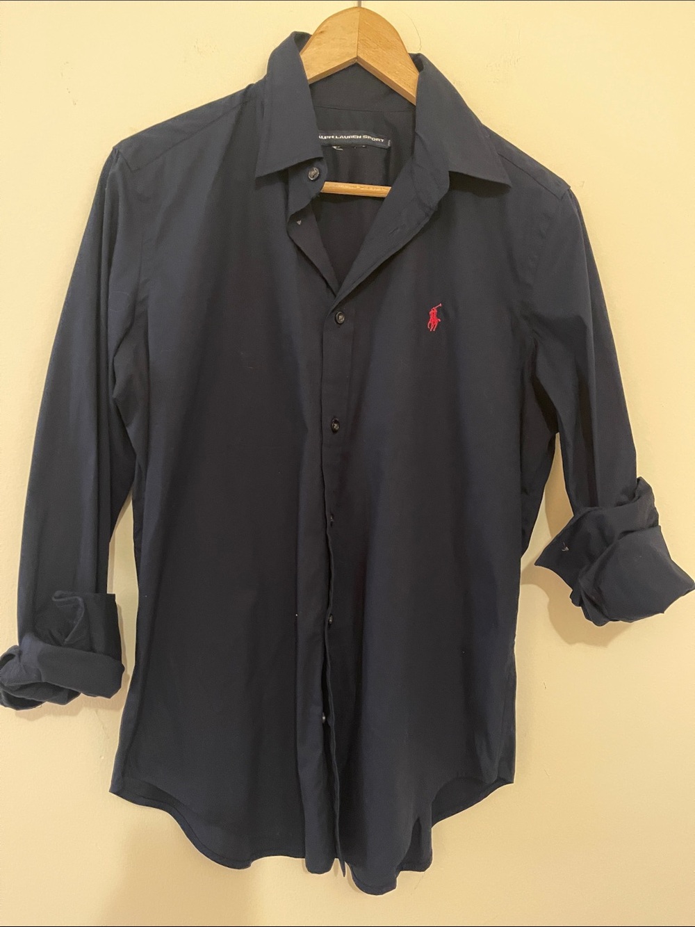Polo by Ralph Lauren Navy Long-Sleeve Shirt with Hot pink pony Woman’s